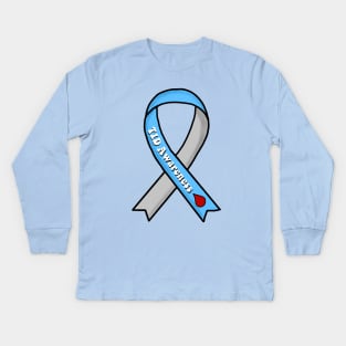 Diabetes Awareness Ribbon Kids Long Sleeve T-Shirt